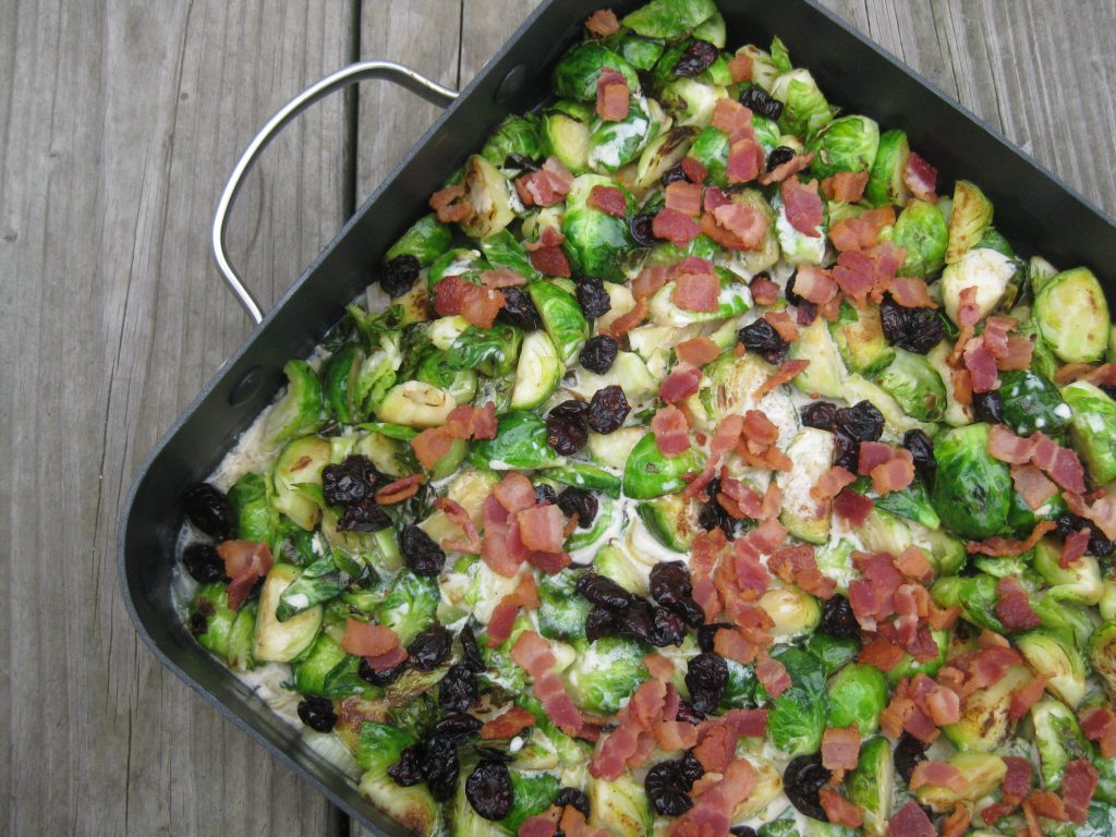 Brussel Sprouts with Fennel and Cider Cream.