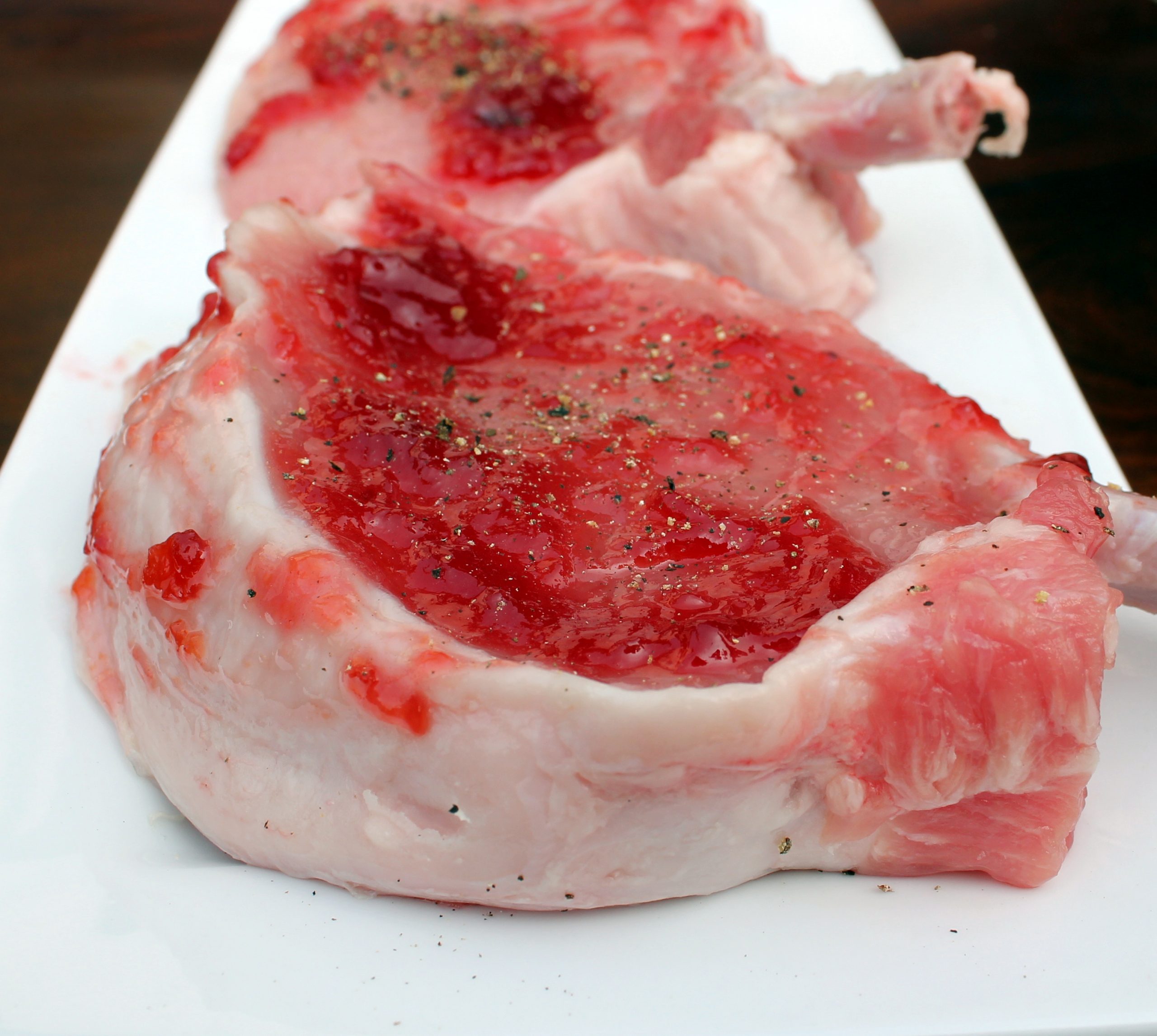 pork chop with plum rum jam glaze Jax House