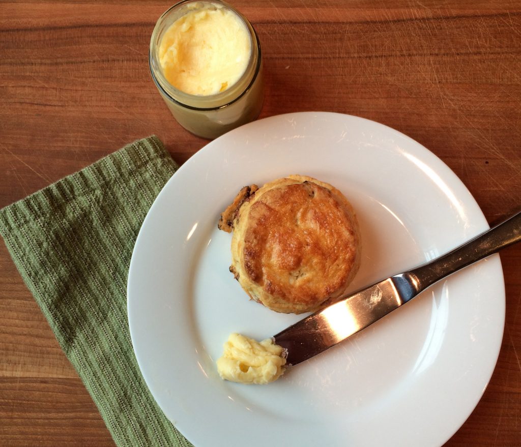 Strawberry Scone with Honey Butter