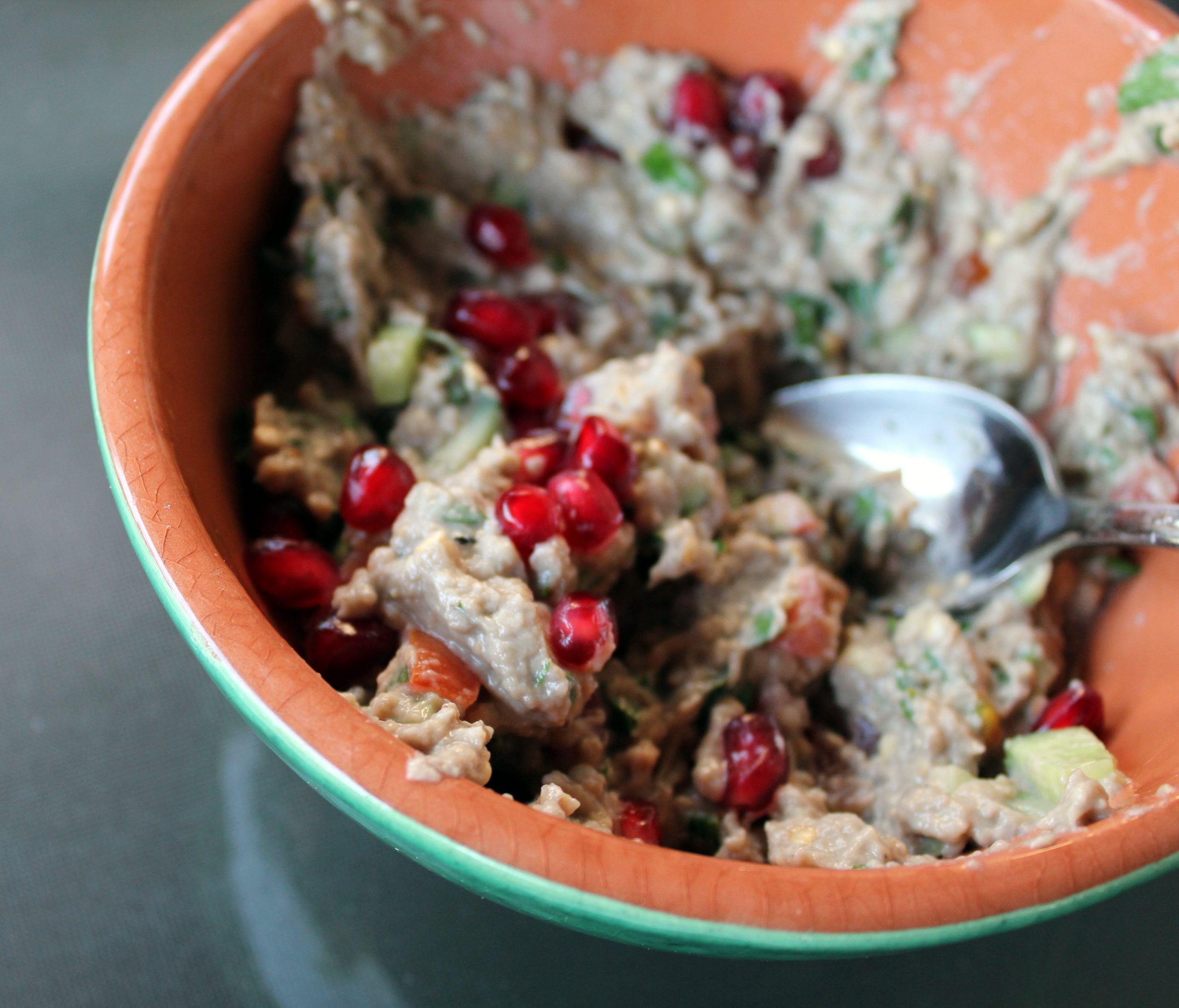 burnt eggplant and tahini