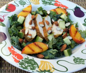 Grilled Peach Kale Salad