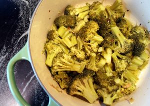 slow cooked broccoli
