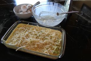 egg casserole with rice crust