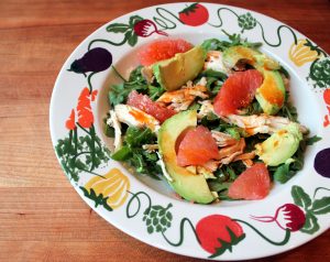 grapefruit chicken and avocado salad