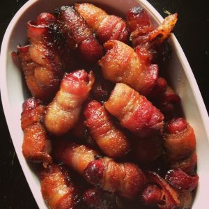 Bacon Wrapped Mini Hot Dogs