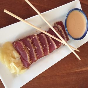 Seared Ahi Tuna with Chili Garlic Ginger Dipping Sauce